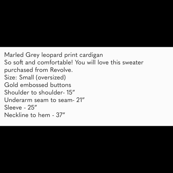 Marled grey leopard print cardigan - Picture 7 of 7